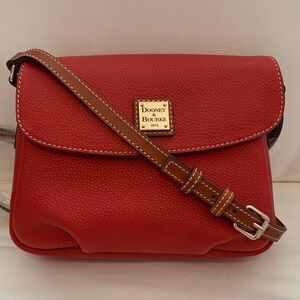 NWT Dooney & Bourke Tomato Red Larger & Roomier Flap Crossbody Bag